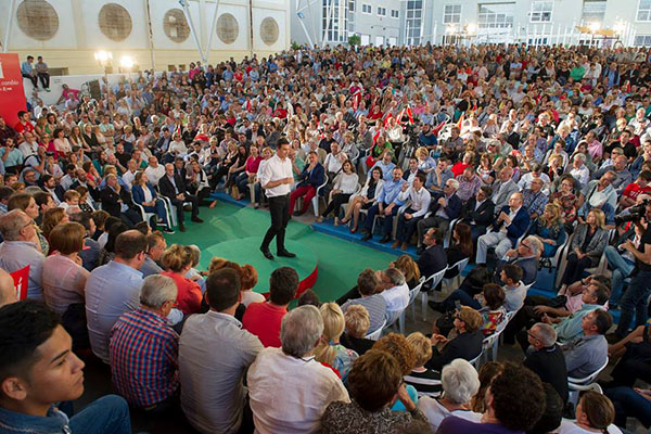 Pedro Sánchez en un acto del PSOE. Foto: PSOE