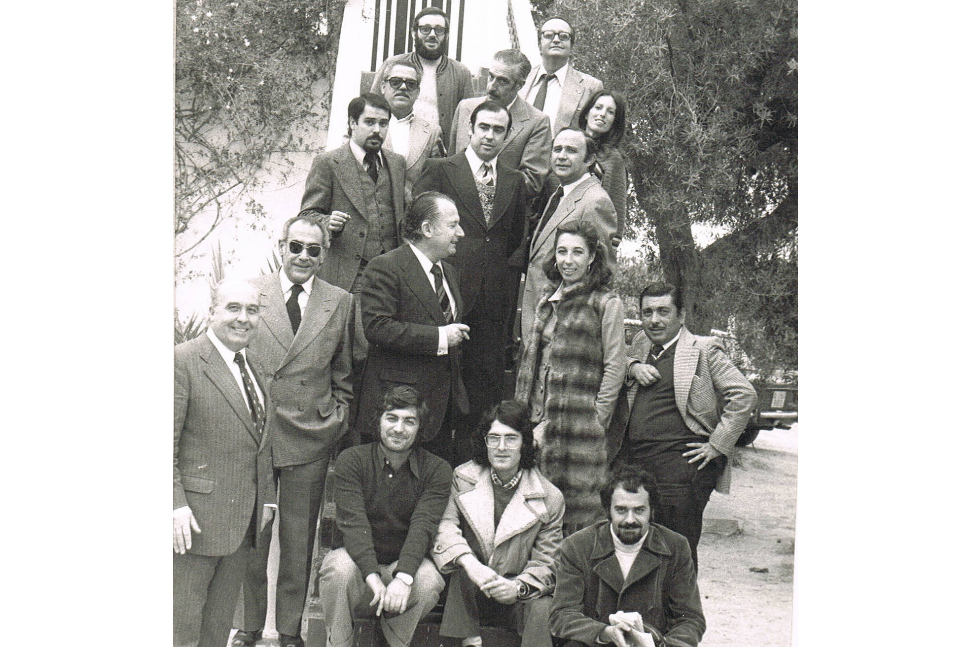 Periodistas de la redacción del diario "Información" en los años 60-70. Foto: ARJONES