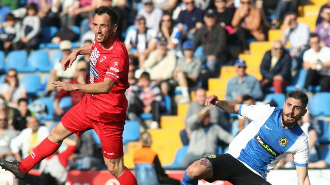 Momento del partido del Hércules CF contra el Alcoyano el pasado fin de semana. Foto: herculesdealicantecf.net
