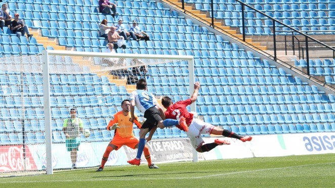 Momento del partido Hércules CF- Mallorca B. Foto: www.herculesdealicantecf.com
