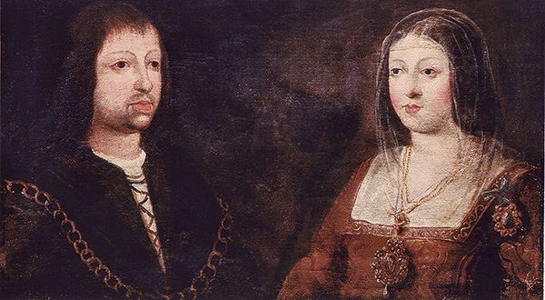 Retrato de los Reyes Católicos realizado en el s.XV por autor desconocido.