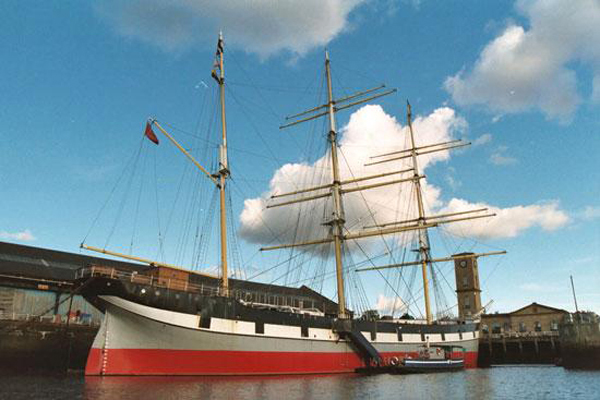 Barco "Galatea", fondeado en Glasgow. Reino Unido.