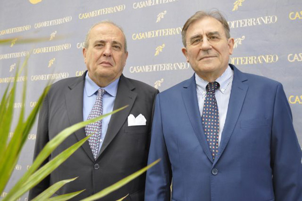 Javier Elorza y Ángel Gómez, en Casa Mediterráneo. Foto: M. GILABERT