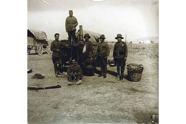 Primer contingente de soldados en Rabasa, a&ntilde;o 1924. Alicante. Foto: Fco. Ramos Mart&iacute;n.