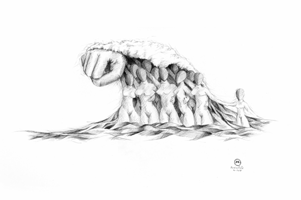 "Ser Mar", ilustración de Toni Ortolà.