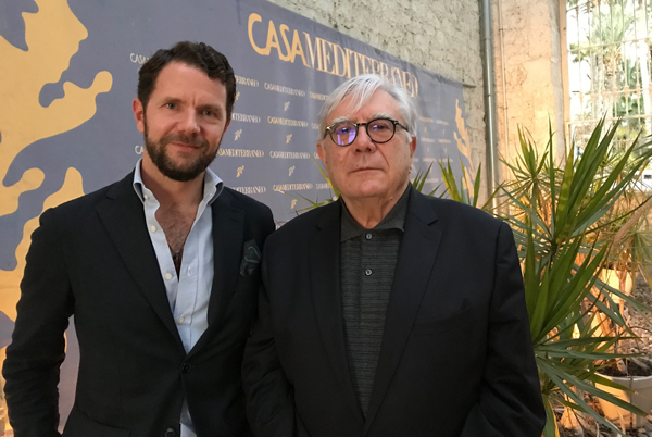 De izquierda a derecha, Javier Puga y Juan Pedro Qiui&ntilde;onero en Casa Mediterr&aacute;neo. Foto: S. MARCO