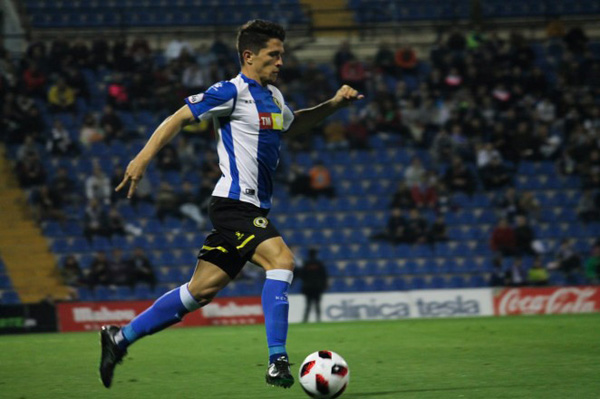 El canterano Nani en un momento del partido. Foto: Hércules CF