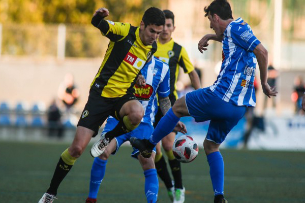 Momento del encuentro entre el Hércules CF y el Ejea en tierras aragonesas. Foto: Hércules CF